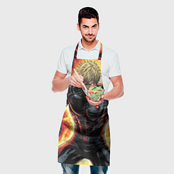 Фартук кулинарный Генос в огне, цвет: 3D-принт — фото 2