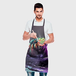 Фартук кулинарный Злой русский медведь в лесу, цвет: 3D-принт — фото 2
