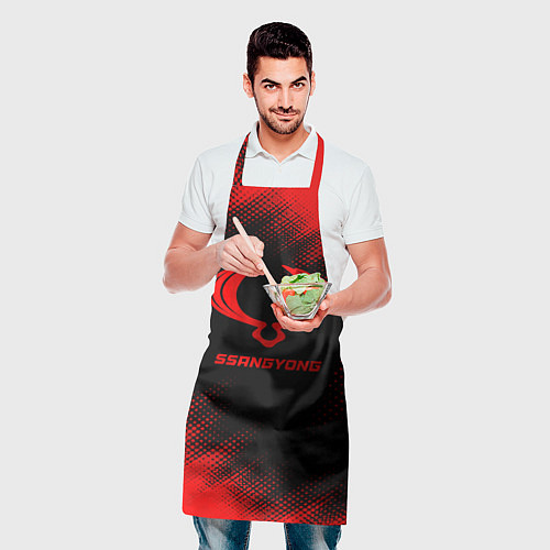 Фартук SsangYong - red gradient / 3D-принт – фото 2