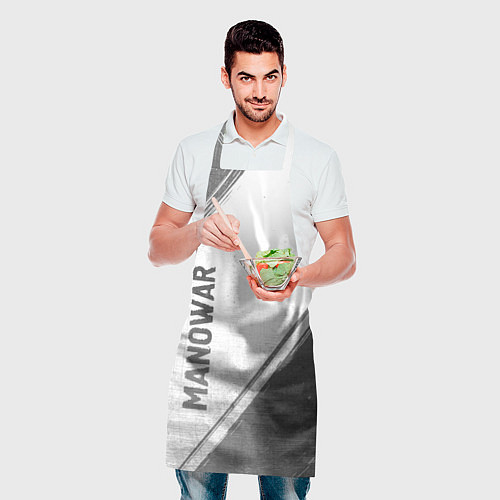 Фартук Manowar - white gradient вертикально / 3D-принт – фото 2