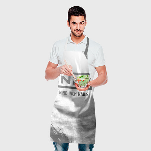 Фартук Nine Inch Nails - white gradient / 3D-принт – фото 2