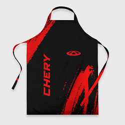 Фартук кулинарный Chery - red gradient вертикально, цвет: 3D-принт