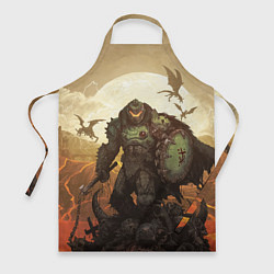 Фартук кулинарный Doom dark ages doom guy, цвет: 3D-принт