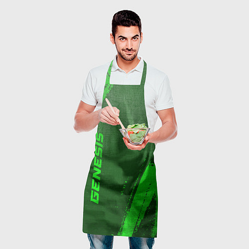 Фартук Genesis - green gradient вертикально / 3D-принт – фото 2