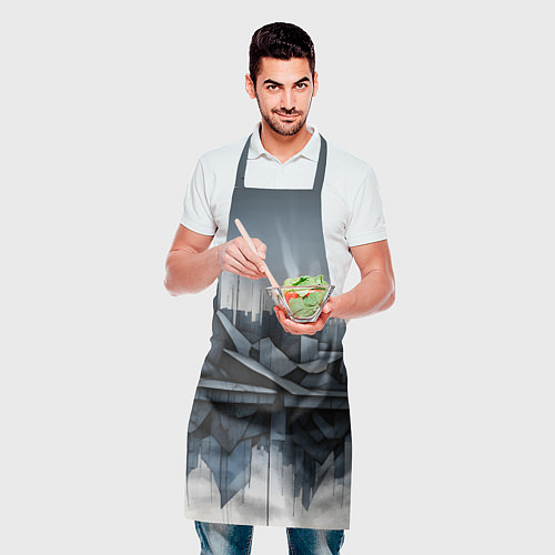 Фартук Небоскребы и скалы / 3D-принт – фото 2