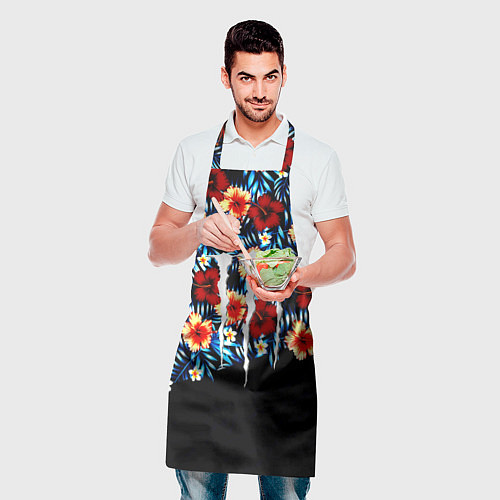 Фартук Monster energy flower steel / 3D-принт – фото 2