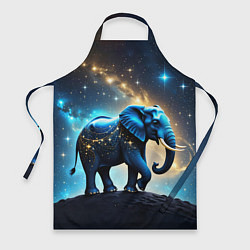 Фартук кулинарный Космический слон в звездной галактике, цвет: 3D-принт