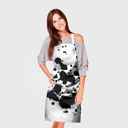 Фартук кулинарный Брызги черной краски, цвет: 3D-принт — фото 2