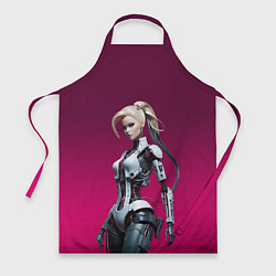 Фартук кулинарный Beauty cyber Barbie - ai art fantasy, цвет: 3D-принт