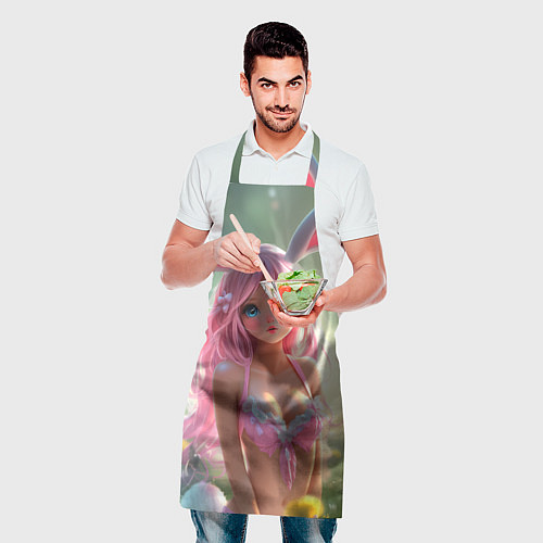 Фартук Девушка с ушками зайца / 3D-принт – фото 2