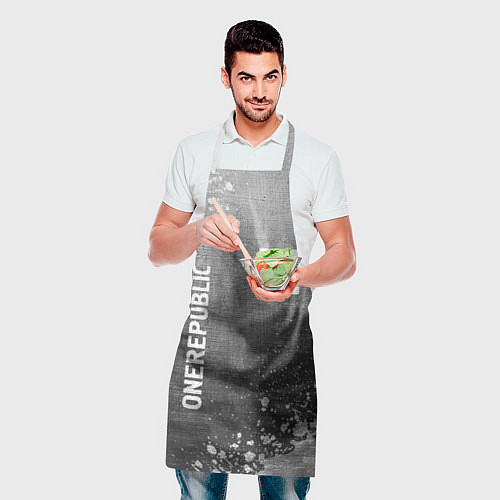 Фартук OneRepublic - grey gradient вертикально / 3D-принт – фото 2