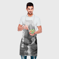 Фартук кулинарный Subaru - grey gradient вертикально, цвет: 3D-принт — фото 2