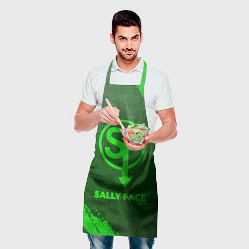 Фартук Sally Face - green gradient / 3D-принт – фото 2