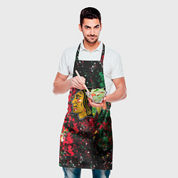 Фартук кулинарный Chicago Blackhawks NHL black, цвет: 3D-принт — фото 2