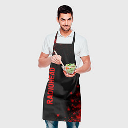 Фартук кулинарный Radiohead - red gradient вертикально, цвет: 3D-принт — фото 2