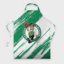 Фартук кулинарный Boston Celtics white and green, цвет: 3D-принт