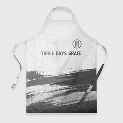 Фартук кулинарный Three Days Grace - white gradient посередине, цвет: 3D-принт