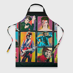 Фартук кулинарный David Bowie vintage collage, цвет: 3D-принт