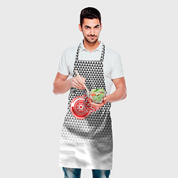 Фартук кулинарный Детройт Ред Уингз - геометрический градиент, цвет: 3D-принт — фото 2