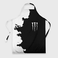 Фартук кулинарный Monster energy краски белые, цвет: 3D-принт