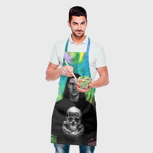 Фартук Bones без зрачков держит череп в руках / 3D-принт – фото 2