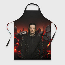 Фартук кулинарный Bones в пиджаке с шыпами, цвет: 3D-принт
