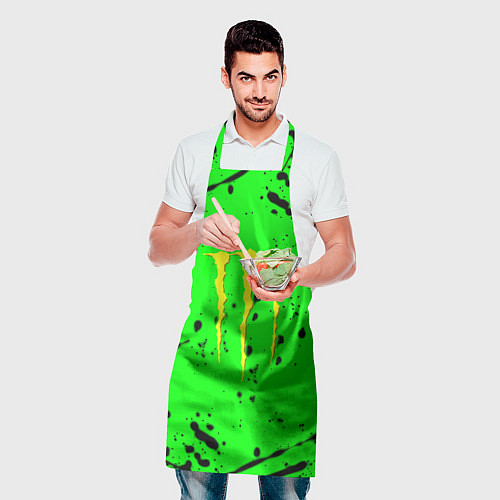 Фартук Monster energy кислотные брызги / 3D-принт – фото 2