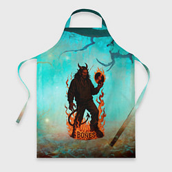 Фартук кулинарный Bones в стиле демона, цвет: 3D-принт