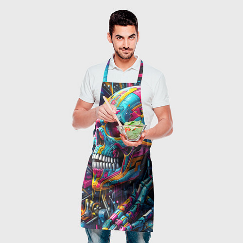 Фартук Cyber skull - pattern / 3D-принт – фото 2