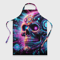 Фартук Neon cyber skull