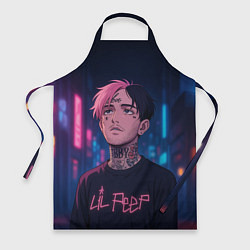 Фартук кулинарный LiL Peep - Неоновый аниме арт, цвет: 3D-принт