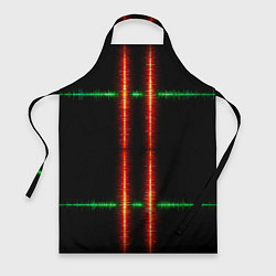 Фартук Color black green red lines