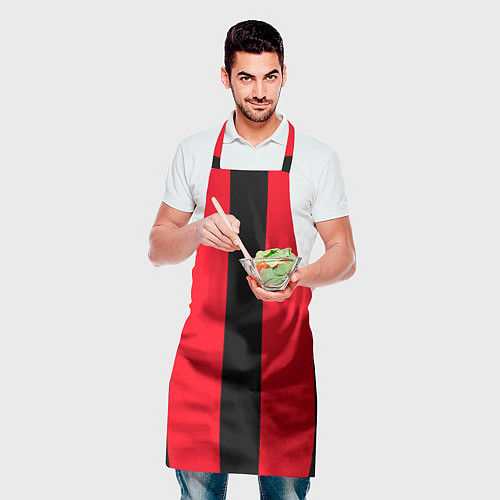 Фартук Color black red line / 3D-принт – фото 2