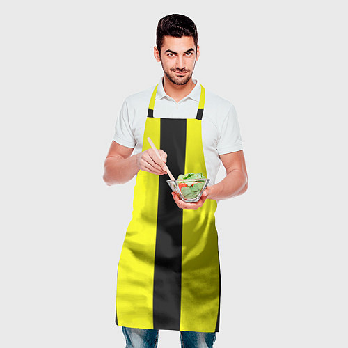 Фартук Color yellow black line / 3D-принт – фото 2