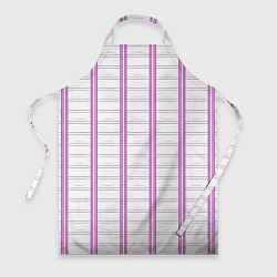 Фартук Color white cage pink line