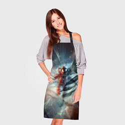Фартук кулинарный Космонавт в космической туманности, цвет: 3D-принт — фото 2