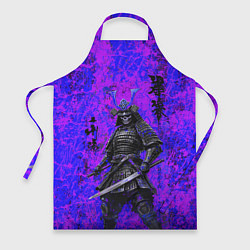 Фартук кулинарный Призрак самурай - неоновые краски, цвет: 3D-принт