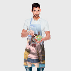 Фартук кулинарный Сиратори Айра злая - Дандадан, цвет: 3D-принт — фото 2