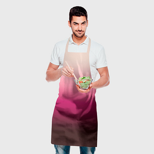 Фартук Градиент transcendent pink омбре / 3D-принт – фото 2