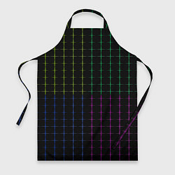 Фартук кулинарный Color black multicolored stripes, цвет: 3D-принт