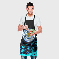 Фартук кулинарный ФК Лестер Сити голубые краски, цвет: 3D-принт — фото 2