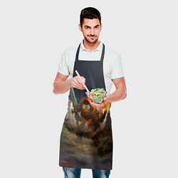 Фартук кулинарный Кенни маг с мечем защищает дворец, цвет: 3D-принт — фото 2