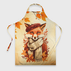Фартук кулинарный Осенний лис в шарфе, цвет: 3D-принт