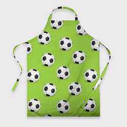 Фартук Футбольные мячи на зеленом
