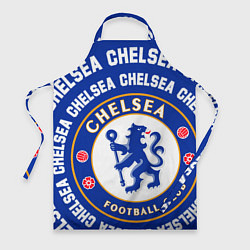 Фартук кулинарный Челси надписи по кругу и логотип, цвет: 3D-принт