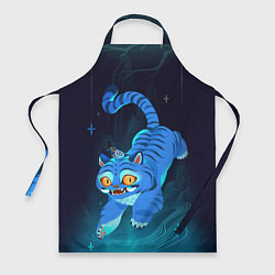 Фартук кулинарный Blue tiger and a six eyed magpie, цвет: 3D-принт