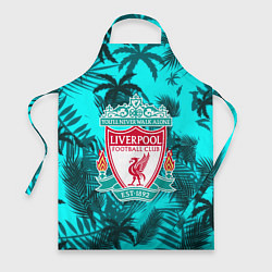 Фартук кулинарный Ливерпуль голубые тропики, цвет: 3D-принт