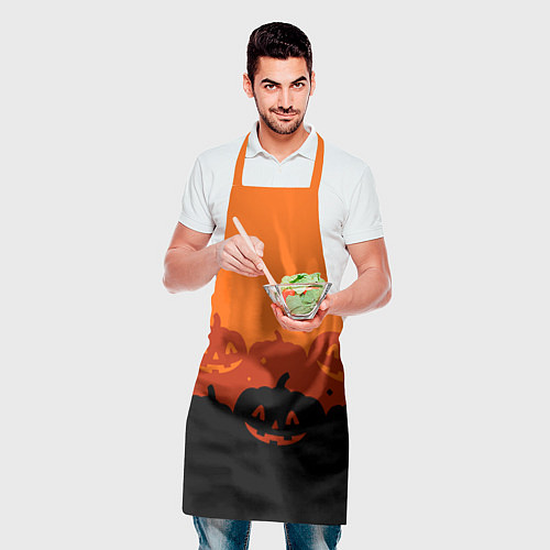 Фартук Хэллоуин счастливые тыквы / 3D-принт – фото 2