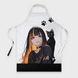 Фартук Девушка и кот