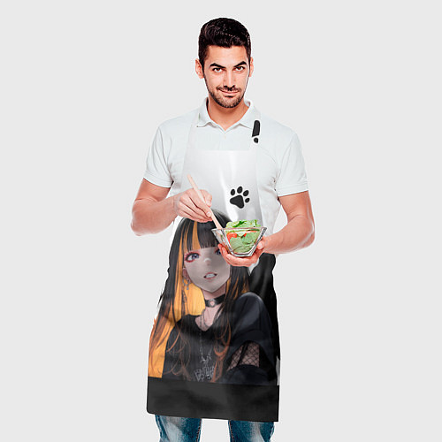 Фартук Девушка и кот / 3D-принт – фото 2